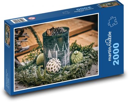 Christmas decorations - Christmas, baubles - Puzzle 2000 pieces, size 90x60 cm 