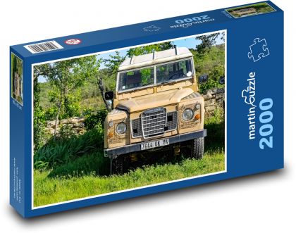 Auto - gelber Land Rover - Puzzle - 2000 Teile