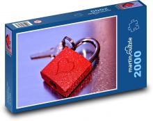 The key to the heart - together, to love Puzzle 2000 pieces - 90 x 60 cm