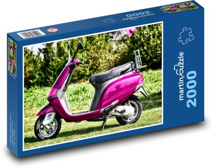 Pink scooter - Piaggio Sfera - Puzzle 2000 pieces, size 90x60 cm 