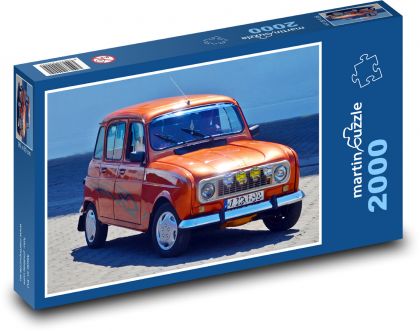 Oranžové autíčko - puzzle 2000 dílků