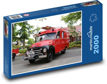 Hasiči - hasičské auto - Puzzle 2000 dílků, rozměr 90x60 cm