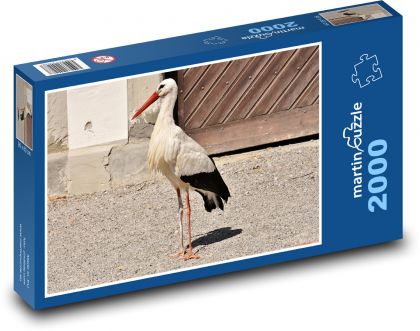 Bocian - zviera, príroda - Puzzle 2000 dielikov, rozmer 90x60 cm 