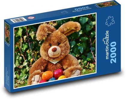 Easter bunny - colorful eggs - Puzzle 2000 pieces, size 90x60 cm 