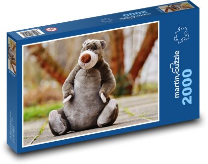 Medveď - plyšové zviera, hračka - Puzzle 2000 dielikov, rozmer 90x60 cm 