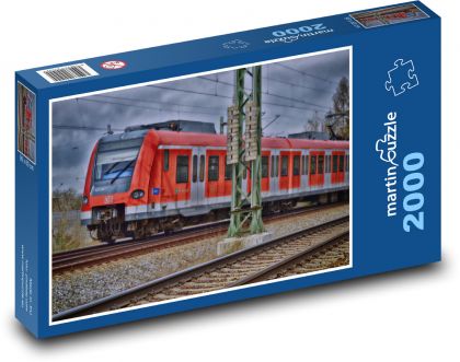 Vlak - koleje, železnice - Puzzle 2000 dílků, rozměr 90x60 cm