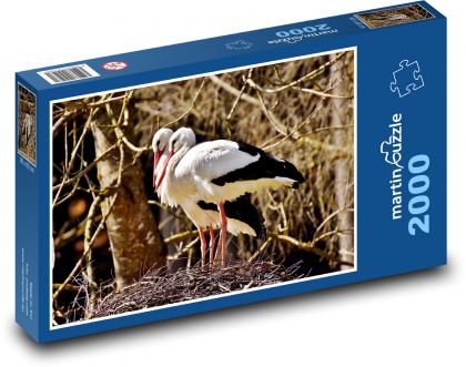 Storks - nest, birds - Puzzle 2000 pieces, size 90x60 cm 