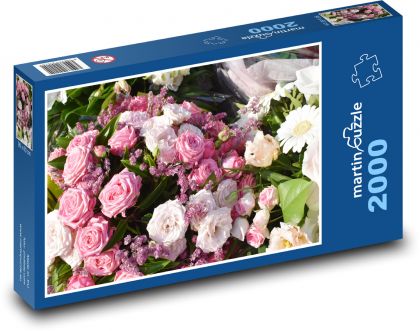 Rosenstrauß rosa - Puzzle - 2000 Teile