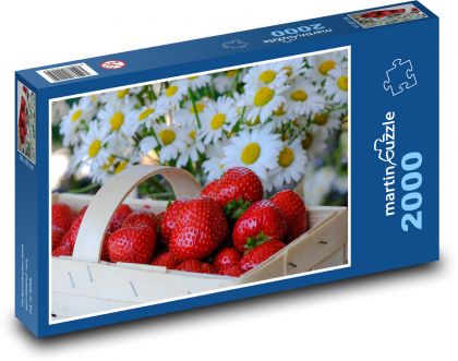 Strawberries - fruit, red fruits - Puzzle 2000 pieces, size 90x60 cm 