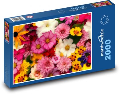 Květiny - zahrada, jaro - Puzzle 2000 dílků, rozměr 90x60 cm
