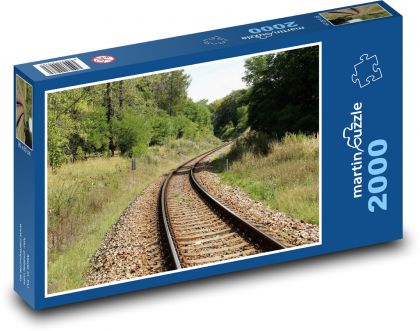 Railway track - Puzzle 2000 pieces, size 90x60 cm 