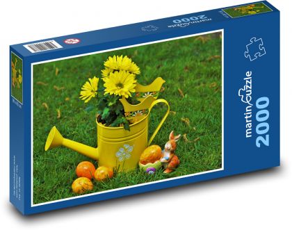 Velikonoce - svátky,vajíčka - Puzzle 2000 dílků, rozměr 90x60 cm