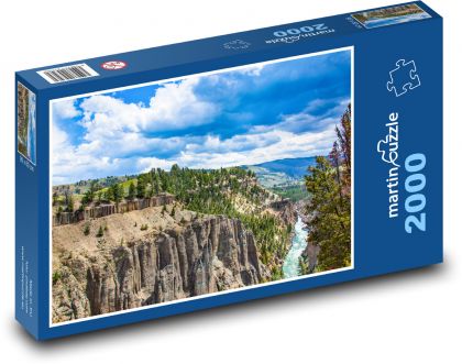 Mountains - canyon, river - Puzzle 2000 pieces, size 90x60 cm 