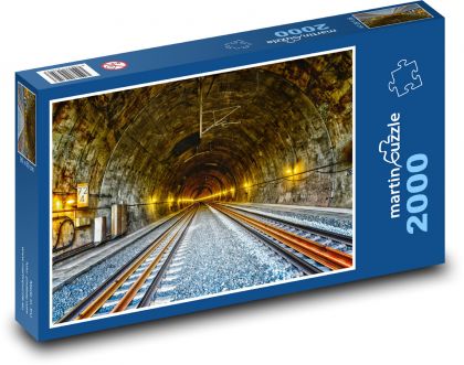 Railway tunnel - railways, tracks - Puzzle 2000 pieces, size 90x60 cm 