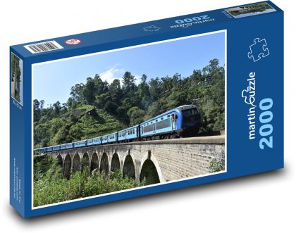 Vlak - Asie, cestování - Puzzle 2000 dílků, rozměr 90x60 cm