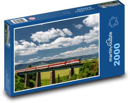 Train - bridge, railway - Puzzle 2000 pieces, size 90x60 cm 