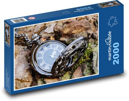 Vreckové hodinky - čas, hodiny - Puzzle 2000 dielikov, rozmer 90x60 cm 