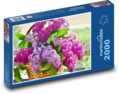 Flieder - Blumenkorb, Frühling - Puzzle - 2000 Teile