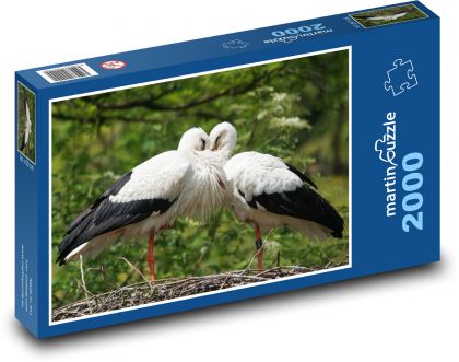 Storks - nest, birds - Puzzle 2000 pieces, size 90x60 cm 