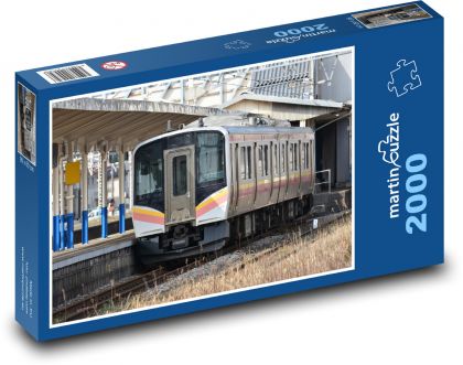 Nádraží - vlak, Japonsko - Puzzle 2000 dílků, rozměr 90x60 cm