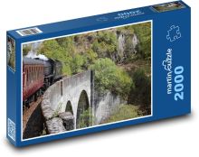 Pociąg parowy - akwedukt, kolej Puzzle 2000 elementów - 90x60 cm