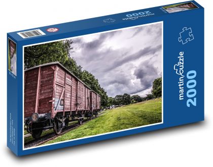 Freight wagon - train, rail - Puzzle 2000 pieces, size 90x60 cm 