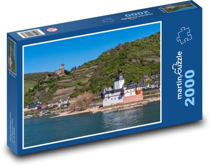 Vodní zámek - ostrov, Rýn  - puzzle 2000 dílků