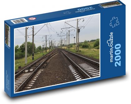 Železnice - koleje - Puzzle 2000 dílků, rozměr 90x60 cm