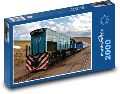 Vlak - železnice, přeprava - Puzzle 2000 dílků, rozměr 90x60 cm