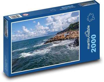 Oceán - vlny, pobřeží - puzzle 2000 dílků
