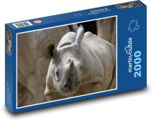 Nashorn - Jungtier, Zoo Puzzle 2000 Teile - 90 x 60 cm