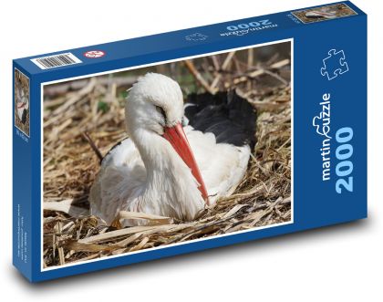 Čáp - pták, zvíře - puzzle 2000 dílků