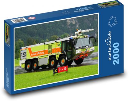 Hasičské auto - hasiči - Puzzle 2000 dielikov, rozmer 90x60 cm 