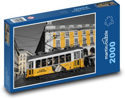 Tramvaj - doprava, Lisabon - Puzzle 2000 dílků, rozměr 90x60 cm