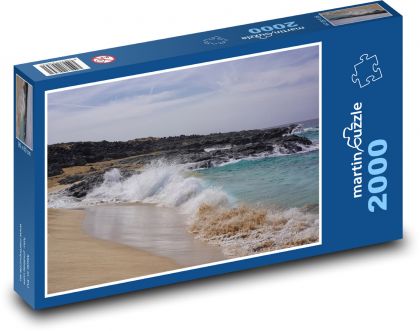 Pláž - more, vlny - Puzzle 2000 dielikov, rozmer 90x60 cm 