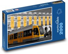 Tramvaj - budova, přeprava Puzzle 2000 - 90x60 cm