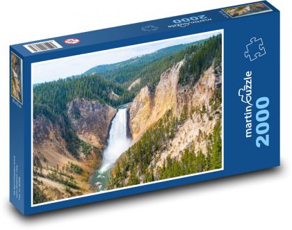 Príroda - rieka, stromy - Puzzle 2000 dielikov, rozmer 90x60 cm 