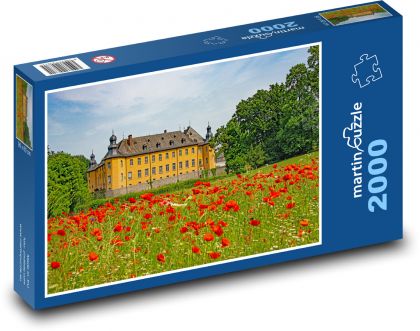 Schloss - Mohnblumen, Blumen - Puzzle - 2000 Teile