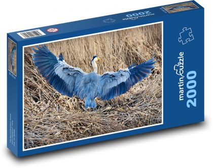 Volavka - pták, zvíře - Puzzle 2000 dílků, rozměr 90x60 cm