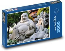Śmiejący się Budda - posąg, Chiny Puzzle 2000 elementów - 90x60 cm