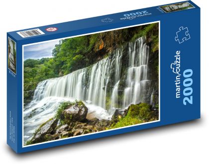 Vodopád - rieka, príroda - Puzzle 2000 dielikov, rozmer 90x60 cm 