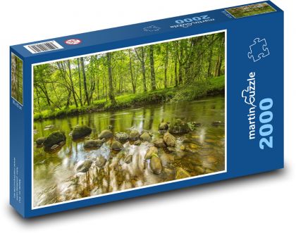 River - stones, trees - Puzzle 2000 pieces, size 90x60 cm 