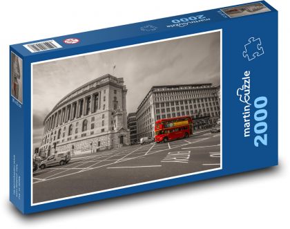 Londýn - budova, doprava - Puzzle 2000 dílků, rozměr 90x60 cm