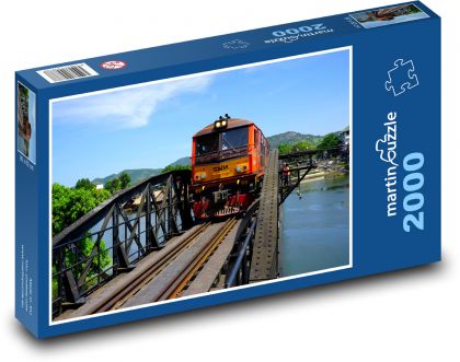 Železnice Smrti - Řeka Kwai  - Puzzle 2000 dílků, rozměr 90x60 cm