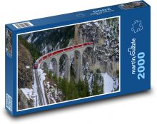 Vlak - most, viadukt Puzzle 2000 - 90x60 cm