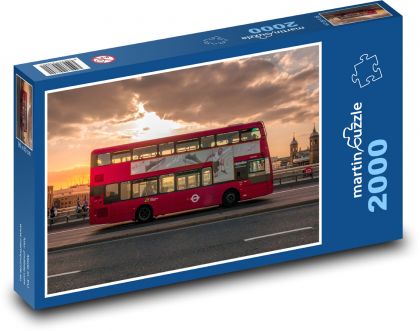 Londýn - mestská doprava - Puzzle 2000 dielikov, rozmer 90x60 cm 