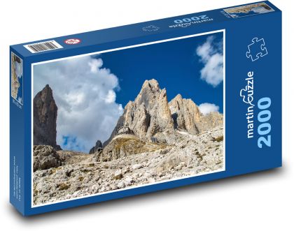 Taliansko - horská búda Rifugio - Puzzle 2000 dielikov, rozmer 90x60 cm 