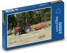 Traktor - sečení, seno Puzzle 2000 dílků - 90 x 60 cm