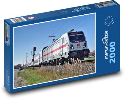 Elektrická lokomotiva - vlak - Puzzle 2000 dílků, rozměr 90x60 cm
