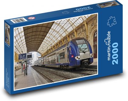Railway hall - train - Puzzle 2000 pieces, size 90x60 cm 